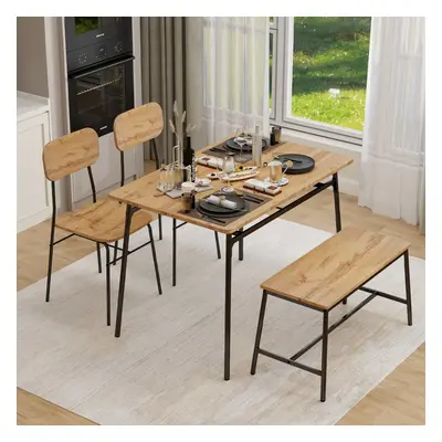 (Wood) Dining Table Chair Set Seat Kitchen with Shelf