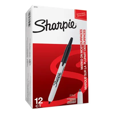 Sharpie Retractable Permanent Markers | Fine Point | Black | Count