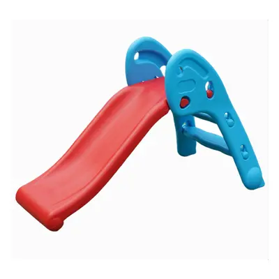 (Blue Red) Folding Kids Baby Indoor Garden Slide Climber Set