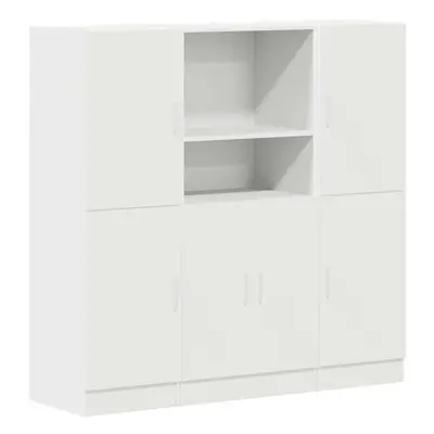 (white) vidaXL Kitchen Cabinet Set Piece Storage Cabinet Cupboard Engineered Wood