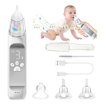 Nasal Aspirator Baby, Baby Nose Suckers, Electric Baby Nose Cleaner with Suction Levels and Sili