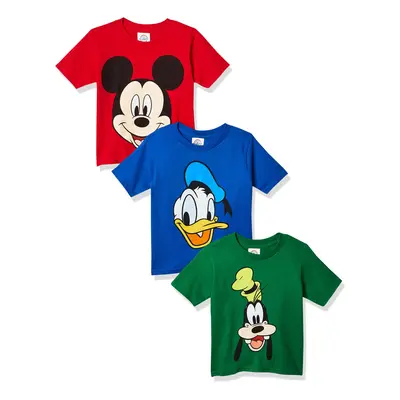 Disney baby boys Mickey Goofy Donald 3-pack T-shirts T Shirt Red/Ke