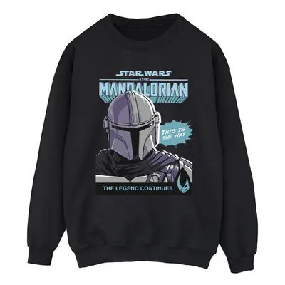 (4XL, Black) Star Wars The Mandalorian Mens Mando Comic Cover Sweatshirt