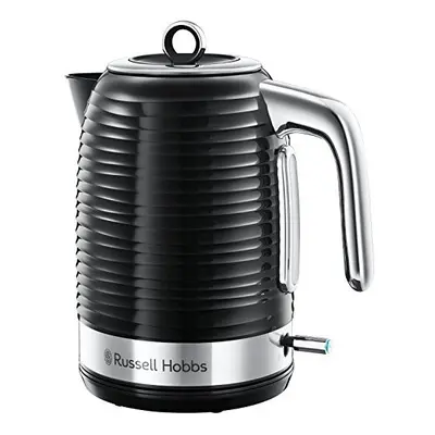 24361 Inspire Electric Fast Boil Kettle, W, 1.7 Litre, Black with Chrome Accents