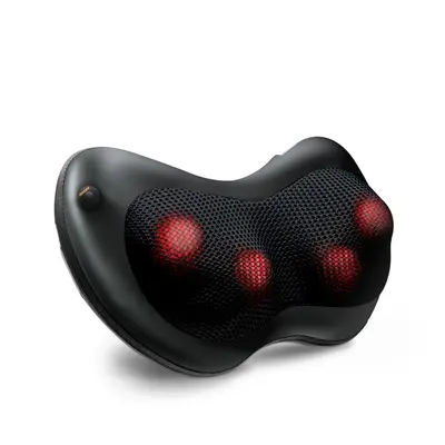 Naipo Neck and Back Massager with Heat, Massage Pillow Cushion with Deep Shiatsu Kneading for Ba