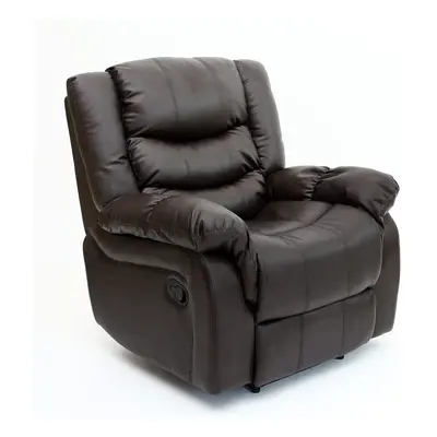 (Brown) SEATTLE BONDED LEATHER RECLINER ARMCHAIR SOFA HOME LOUNGE CHAIR RECLINING GAMING