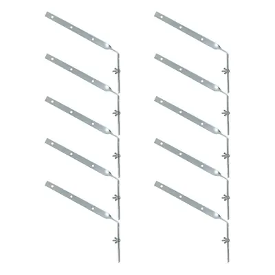 Gutter Side Rafter Bracket Universal Galvanised Steel Fascia Support Fixings (Pack of 10, 300mm)