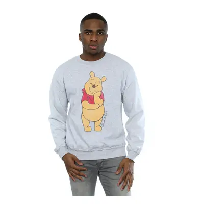 (L, Sports Grey) Disney Mens Winnie The Pooh Classic Pooh Sweatshirt