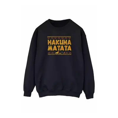 (M, Black) Disney Womens/Ladies The Lion King Hakuna Matata Sweatshirt