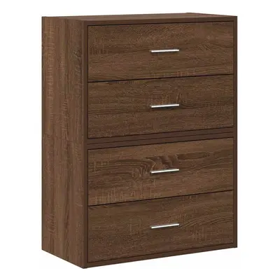 (brown oak, pcs) vidaXL Cabinets with Drawers Cupboard Sideboard Highboard Engineered Wood