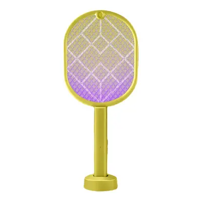 (Yellow) 3000V In Electric Insect Swatter Zapper USB Rechargeable Mosquito Swatter