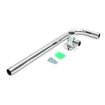 31cm Bathroom Chrome Wall Mounted Shower Extension Arm Pipe Bottom Entry for Rain Head