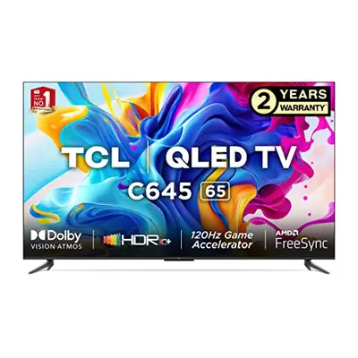 TCL 65C645K 4K UHD QLED 65" Smart TV - Black