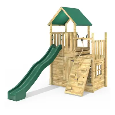 (M8 plus Ramp) Rebo Modular Wooden Climbing Frame Adventure Playset - M8