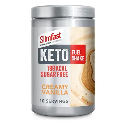 SlimFast Advanced Keto Fuel Shake for Keto Lifestyle, Creamy Vanilla Flavour, Servings, 320g