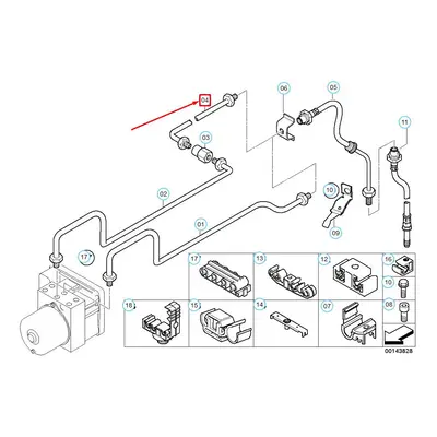 BMW Z4 E85 Roadster Rear Brake Pipe