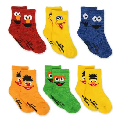 Sesame Street Elmo Baby Toddler Boys Girls Pack Crew Socks with Grip