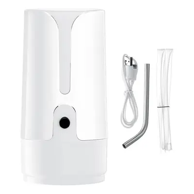 (White) Intelligent Portable Electric Auto Water Pump USB Dispenser Bottle Button Switch Drinkin