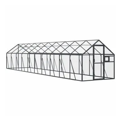 (anthracite, 1.79 x x 1.85 m) vidaXL Aviary Outdoor Bird Cage Walk In Chicken Run Coop Silver Al