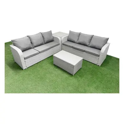 Fimous Outdoor Garden Furniture Sets Seater Wicker Rattan Furniture Sofa Sets with high Back Lou