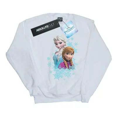 (L, White) Disney Womens/Ladies Frozen Elsa And Anna Sisters Sweatshirt