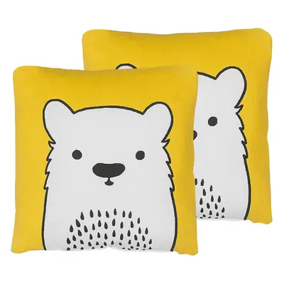 Set of Cushions For Kids WARANASI Cotton x cm Yellow