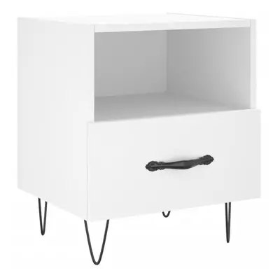 (white, pcs) vidaXL Bedside Cabinet Bed Table Nightstand Side Table White Engineered Wood