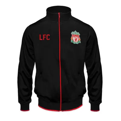 (Black, Years) Liverpool FC Official Football Gift Boys Retro Track Top Jacket