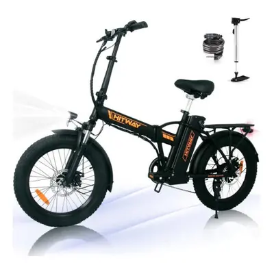 HITWAY BK11 Electric Folding Bike, Fat Tire E Bike 250W 36V/11.2Ah Battery