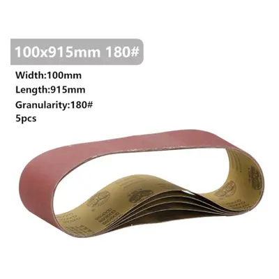 (180# Pcs xÂ Sanding Belt) 5Pcs 915x100mm to Grit Sanding Belt for Flush Belt Machines Polishing