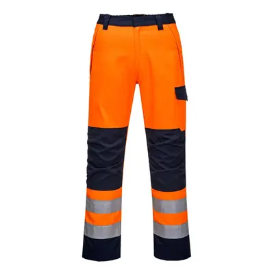 (XXL, Orange/Navy) Portwest Mens Modaflame Safety Work Trousers