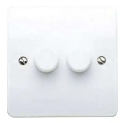 MK 2G Way 300w Mains/ LV 250w Push White Dimmer