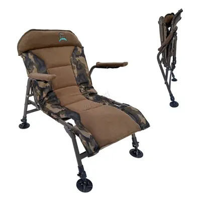 CARPZILLA Portable Folding Camping Fishing Chair 4CM Cushion 150KG Capacity Camo