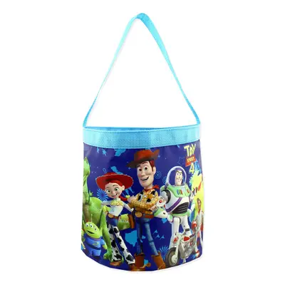 Disney Toy Story Boys Girls Collapsible Nylon Gift Basket Bucket Tote Bag (One Size Toy Story 4)