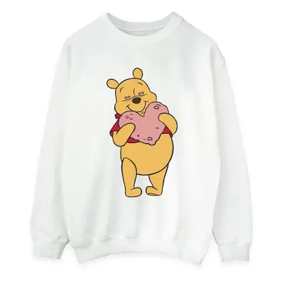 (L, White) Disney Womens/Ladies Winnie The Pooh Heart Eyes Sweatshirt