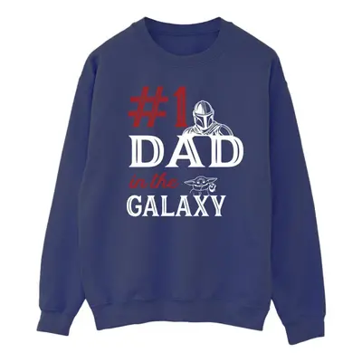 (M, Navy Blue) Star Wars Mens Mandalorian Number One Dad Sweatshirt