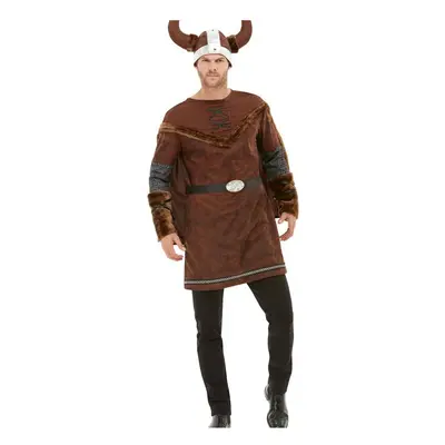 Mens Adults Viking Barbarian Fancy Dress Costume Medium