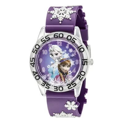 Disney Frozen Kids' Plastic Time Teacher Analog Quartz 3D Strap Watch