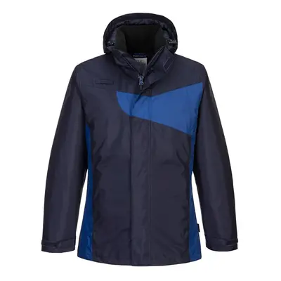 (XL, Navy Blue/Royal Blue) Portwest Mens PW2 Winter Jacket