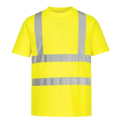 (M, Yellow) Portwest Unisex Adult Hi-Vis T-Shirt (Pack of 6)