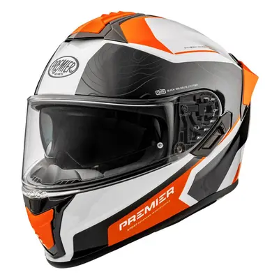 (XL) Premier Evoluzione DK Full Face Helmet White / Orange