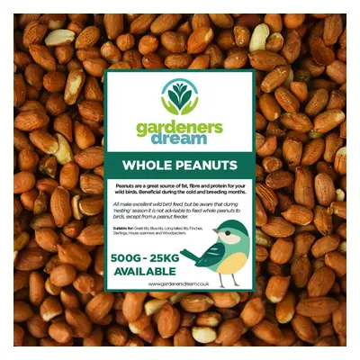 GardenersDream Whole Peanuts - Fresh Premium Wild Bird Seed Garden Food Nut Feed 12.5kg