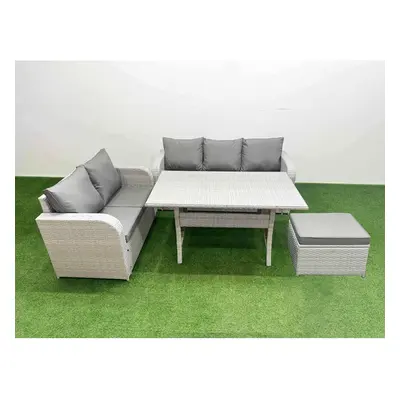 Fimous Seater PE Rattan Wicker Garden Furniture Patio Conservatory Sofa Set with Seater Sofa Lov