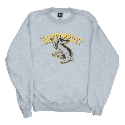 (XL, Sports Grey) Harry Potter Mens Hufflepuff Sweatshirt