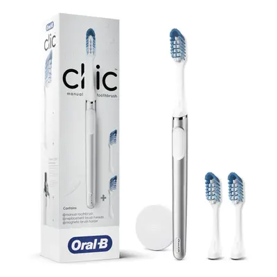 Oral-B Clic Deluxe Starter Kit Manual Toothbrush with Brush Heads &