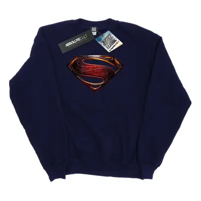 (M, Navy Blue) DC Comics Mens Justice League Movie Superman Emblem Sweatshirt