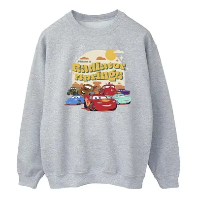 (S, Sports Grey) Disney Mens Cars Radiator Springs Group Sweatshirt