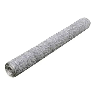 (silver, m) vidaXL Chicken Wire Fence with PVC Coating Wire Mesh Roll Wire Fencing Net