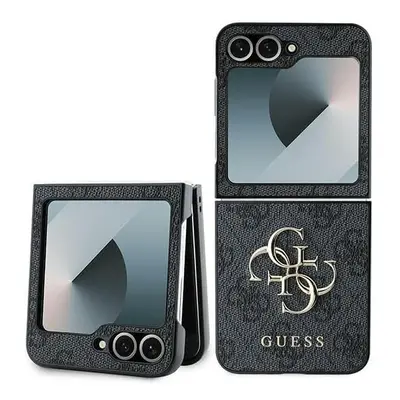 Guess PU Big 4G Metal Logo Case for Samsung Galaxy Z Flip Black- GUHCZF64GMGGR