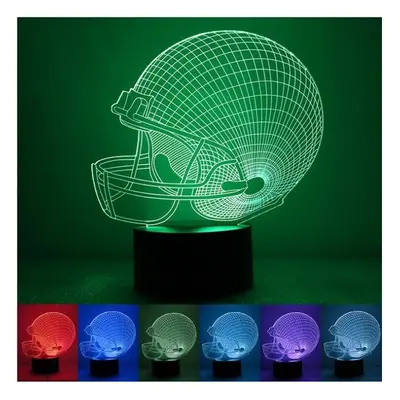 Colorful Rugby Hat 3D Touch Control USB LED Desk Table Light Night Lamp